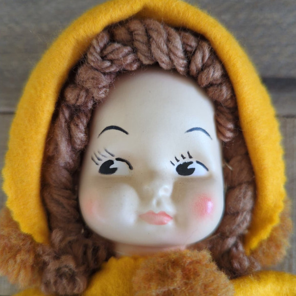 Vintage Handmade Alternating Faces Little Girl Doll - Picture 9 of 11
